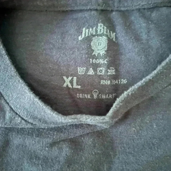 Jim Beam bourbon 🥃 shirt, navy w red and blue, men’s XL - Picture 3 of 3